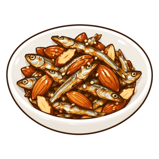 アーモンド入り味付煮干しのイラスト