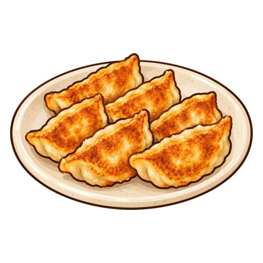 揚げぎょうざのイラスト
