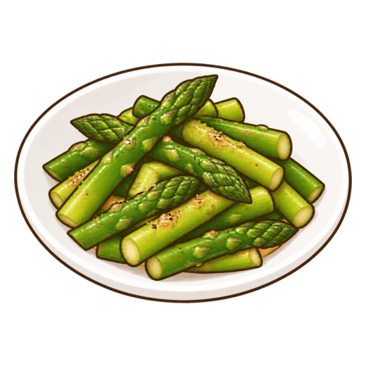 アスパラガスのソテーのイラスト