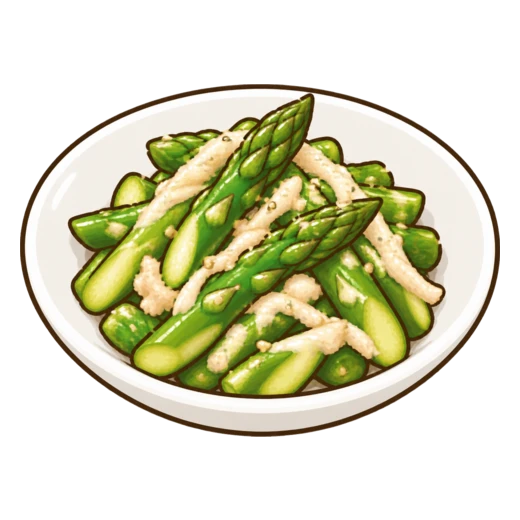 アスパラガスサラダのイラスト