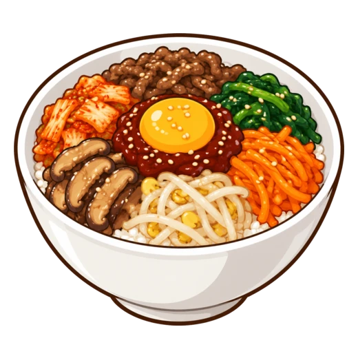 ビビンバのイラスト