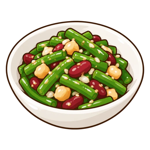 ビーンズサラダのイラスト