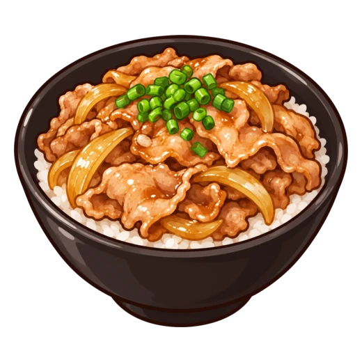 豚丼のイラスト