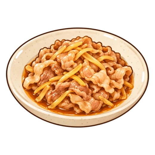 豚肉のしょうが煮のイラスト