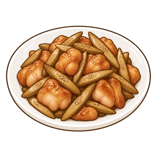チキンチキンごぼうのイラスト