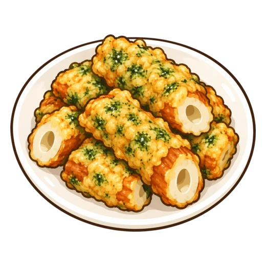 竹輪のいそべ揚げのイラスト