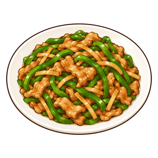チンジャオロースーのイラスト