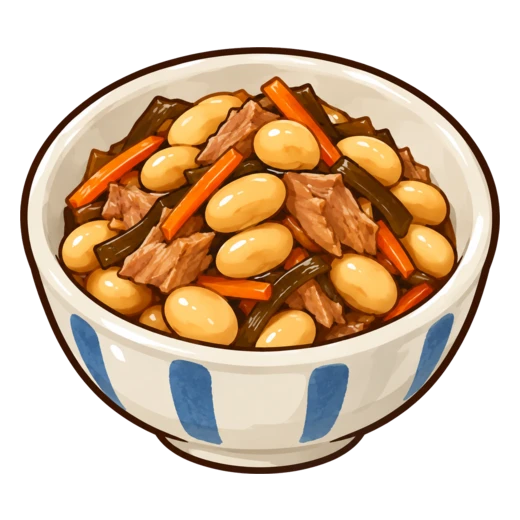 だいずの大和煮のイラスト