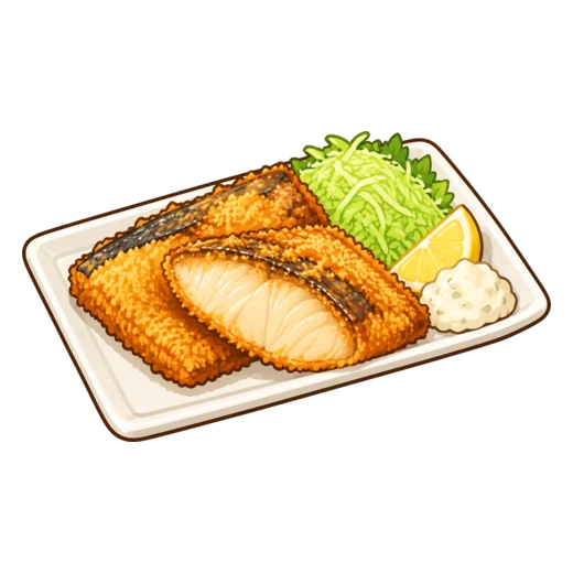ぶりフライのイラスト