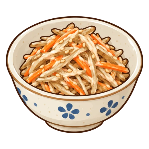 ごぼうサラダのイラスト