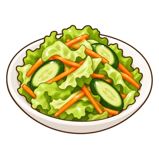 グリーンサラダのイラスト