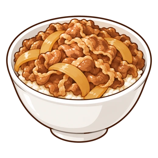 牛丼のイラスト