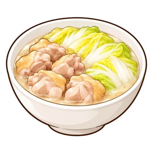 鶏の水炊きのイラスト