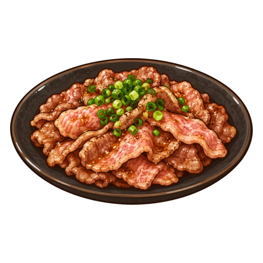 牛肉の焼き肉のイラスト