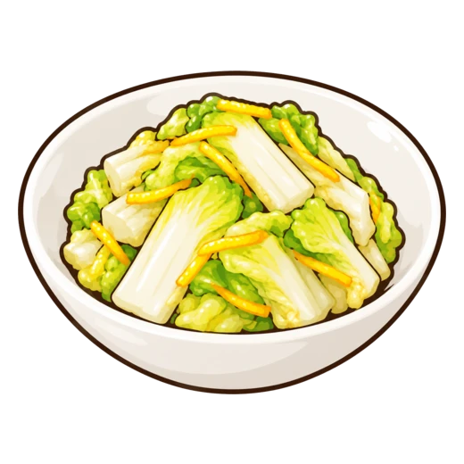 白菜のゆず和えのイラスト