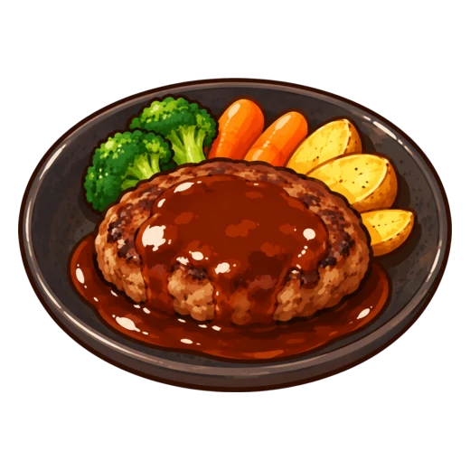 ハンバーグのイラスト