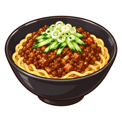 ジャージャー麺のイラスト