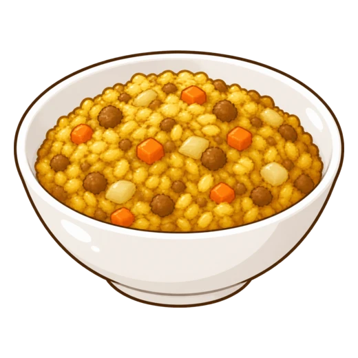 カレーピラフのイラスト