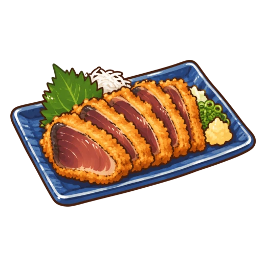 かつおフライのイラスト