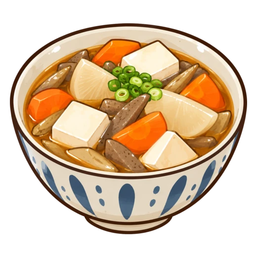 けんちん汁のイラスト