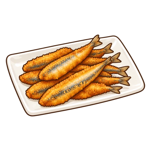 きびなご米粉フライのイラスト
