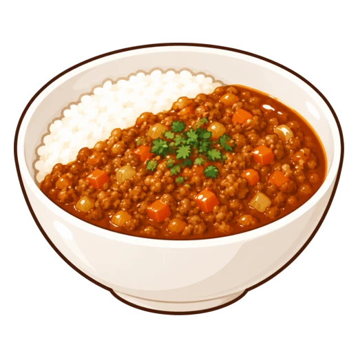 キーマカレーのイラスト