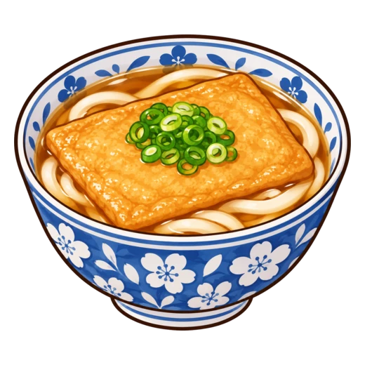 きつねうどんのイラスト