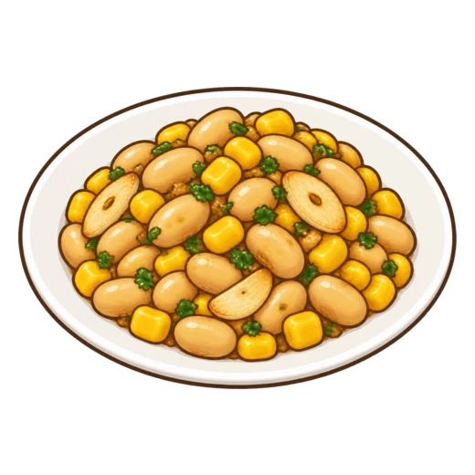 くうしんさいのソテーのイラスト