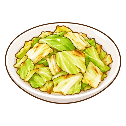 キャベツのソテーのイラスト