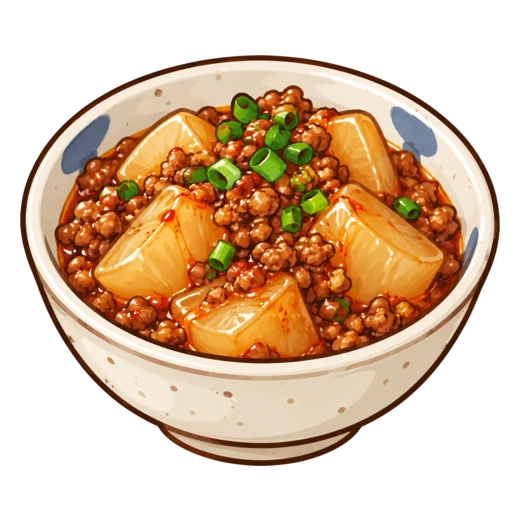 麻婆大根のイラスト