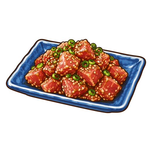 まぐろのごまからめのイラスト