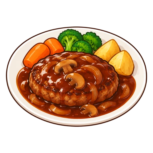 煮込みハンバーグのイラスト