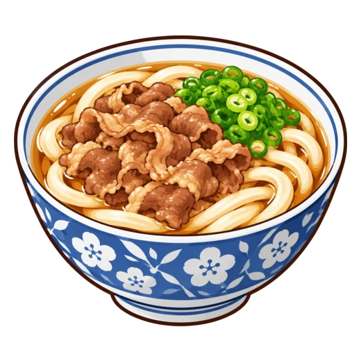 肉うどんのイラスト