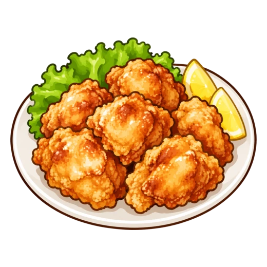 鶏のから揚げのイラスト