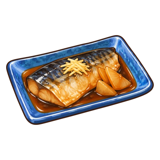 煮魚(さば)のイラスト