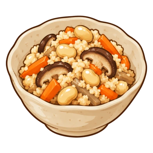 おからの炒り煮のイラスト
