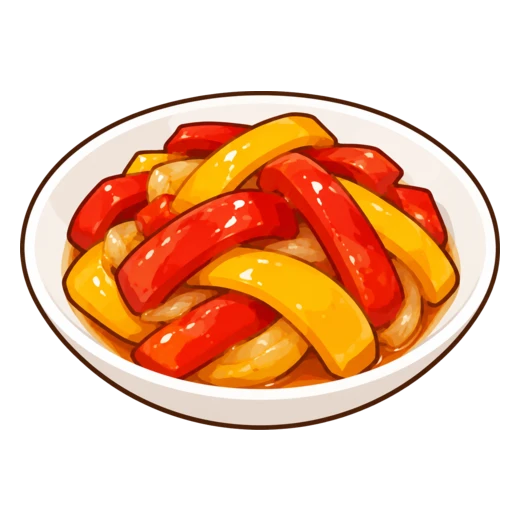 パプリカ煮のイラスト