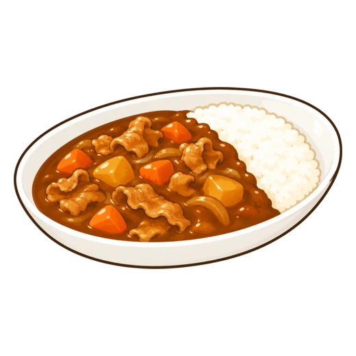 ポークカレーのイラスト