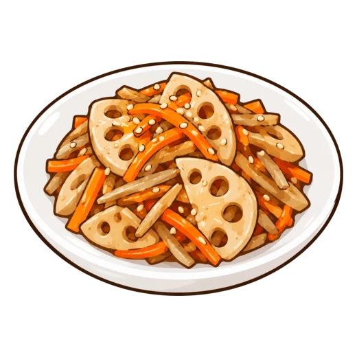 れんこんの炒めなますのイラスト