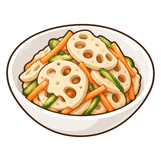 れんこんサラダのイラスト