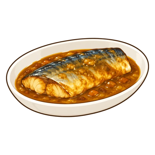 さばのカレー風味焼きのイラスト