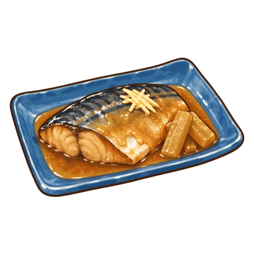 さばのみそ煮のイラスト