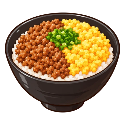 そぼろ丼のイラスト