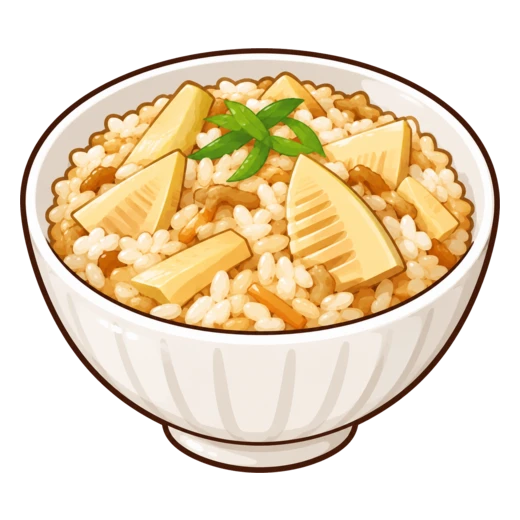 たけのこご飯のイラスト