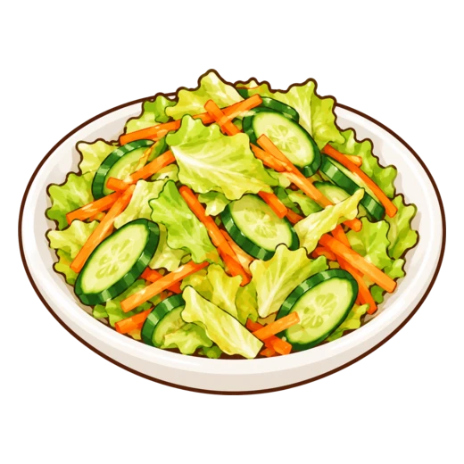 タンカンサラダのイラスト