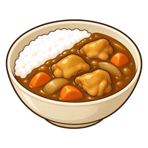 手作りルウのチキンカレーのイラスト