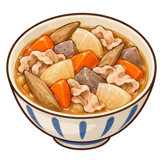 豚汁のイラスト