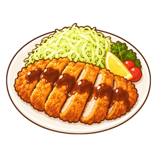 トンカツのイラスト