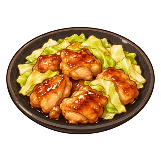 鶏の照り焼きのイラスト
