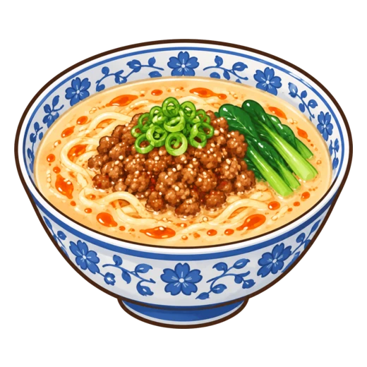 豆乳ごまタンタン麺のイラスト